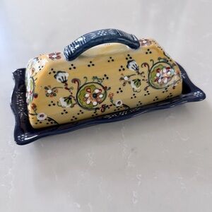 Anthropologie Lyna Covered Butter Dish